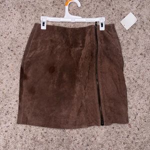 blank nyc leather suede  skirt